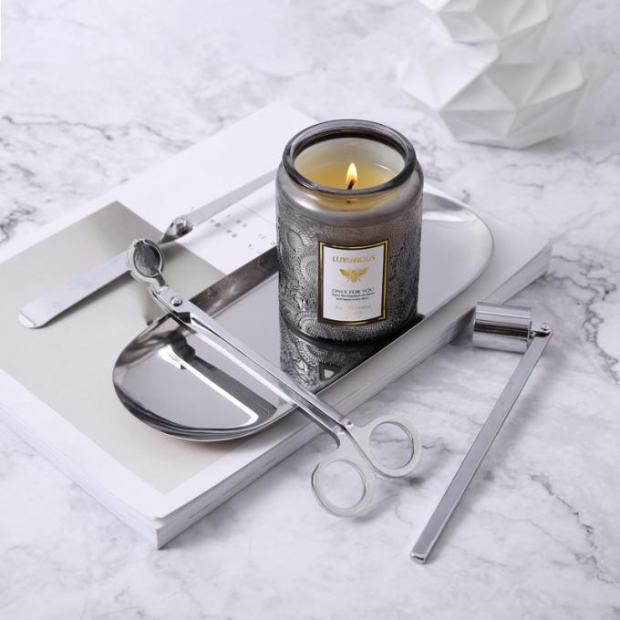 Hete Saling Aangepaste Kaarsen Bemerkte van de de Sojawas van Was Houten Amber Glass Jar Candles Scented Privé Etiket Bemerkte de Kaarsenluxe
